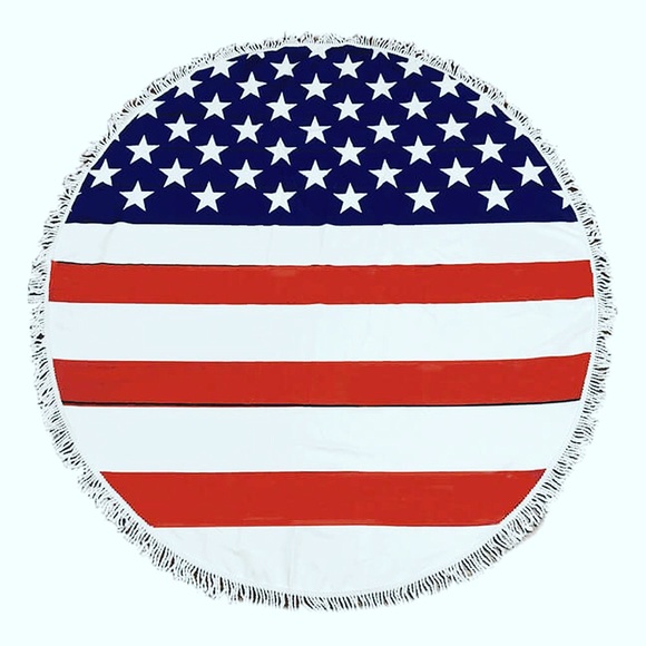 Round Beach Towel with fringe multi-purpose 60 in - Picture 11 of 11